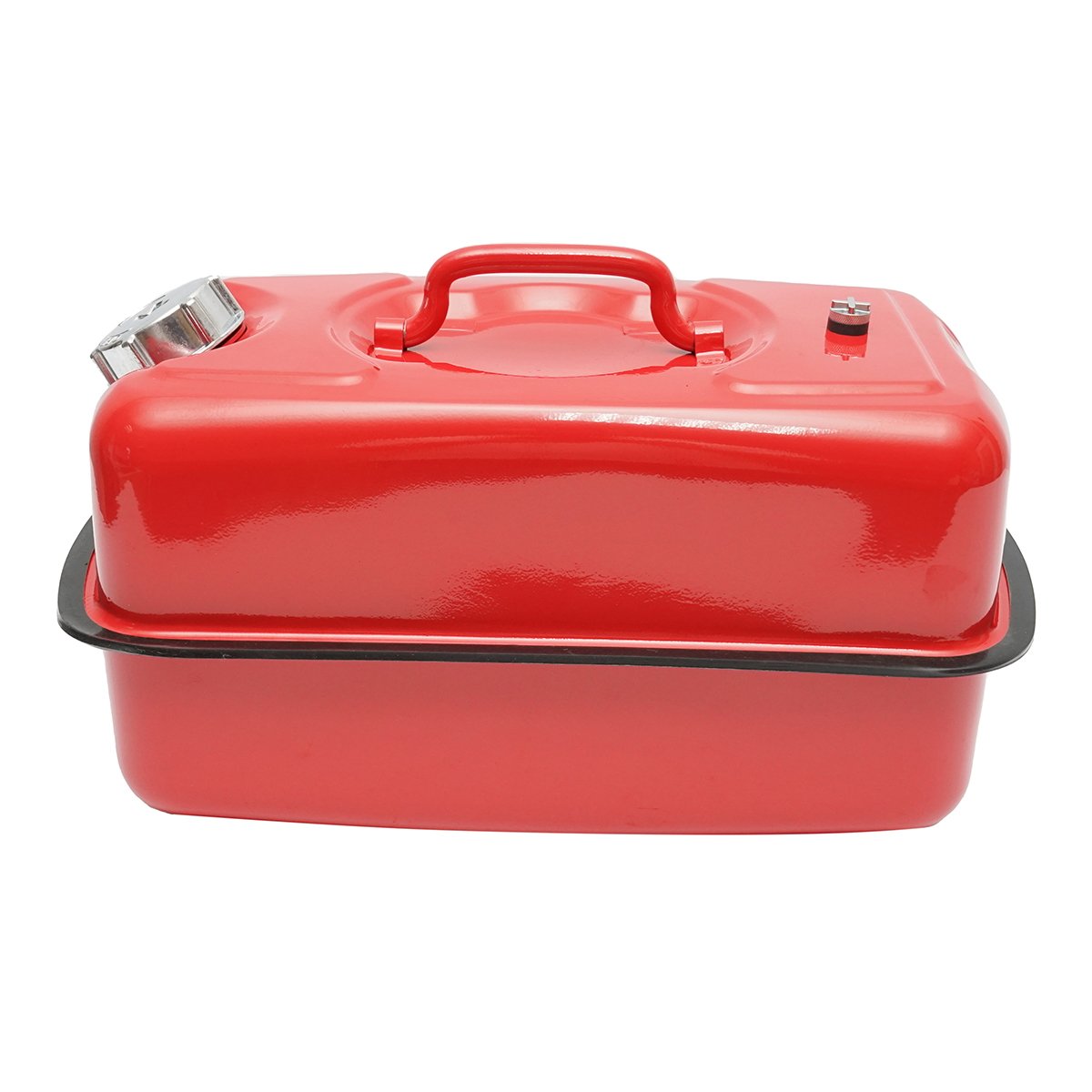 Canistra metal orizontala 10L cu furtun flexibil si dop insurubabil